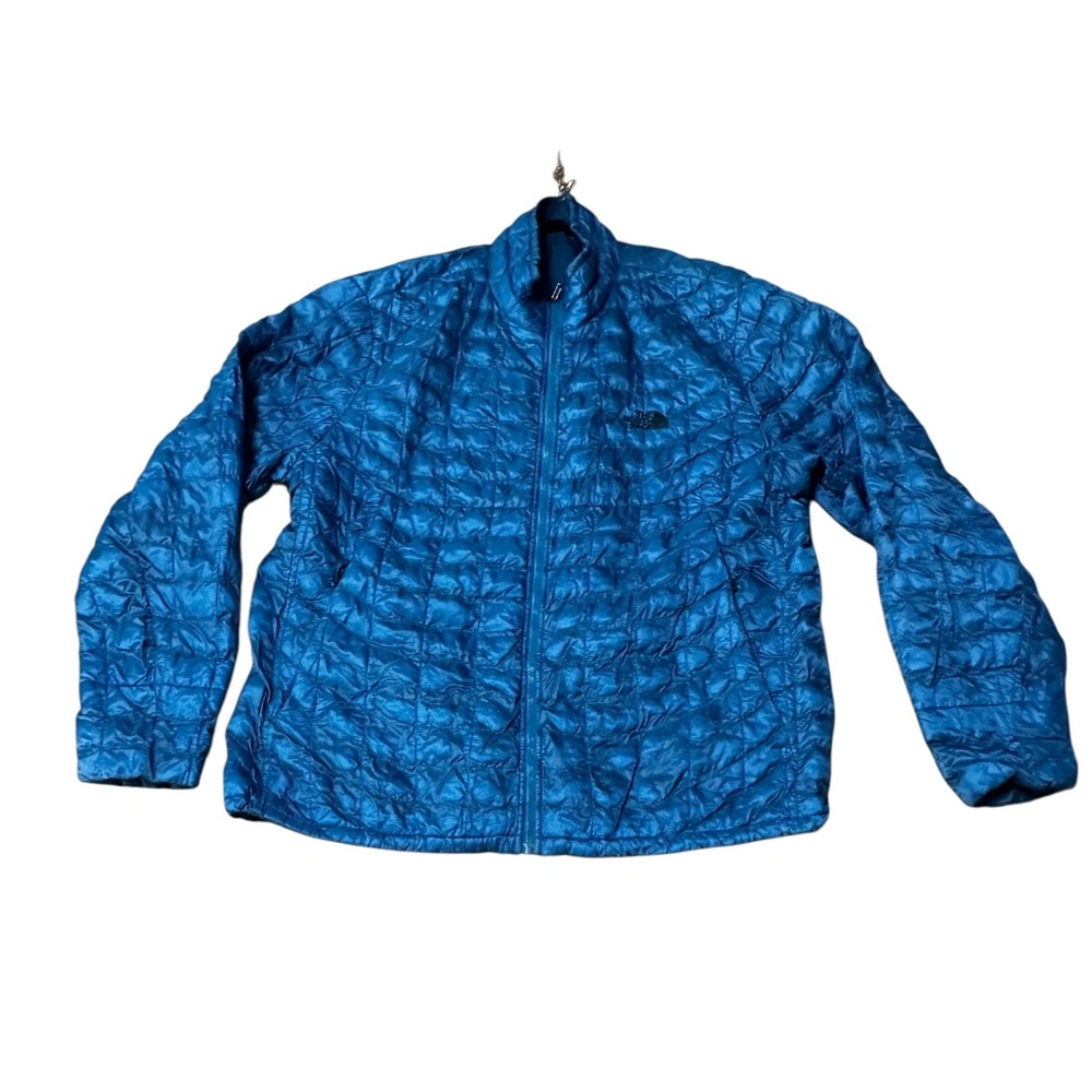 The North Face Thermoball Puffer Jacket M XL Blue Lightweight Full Zip Outdoor